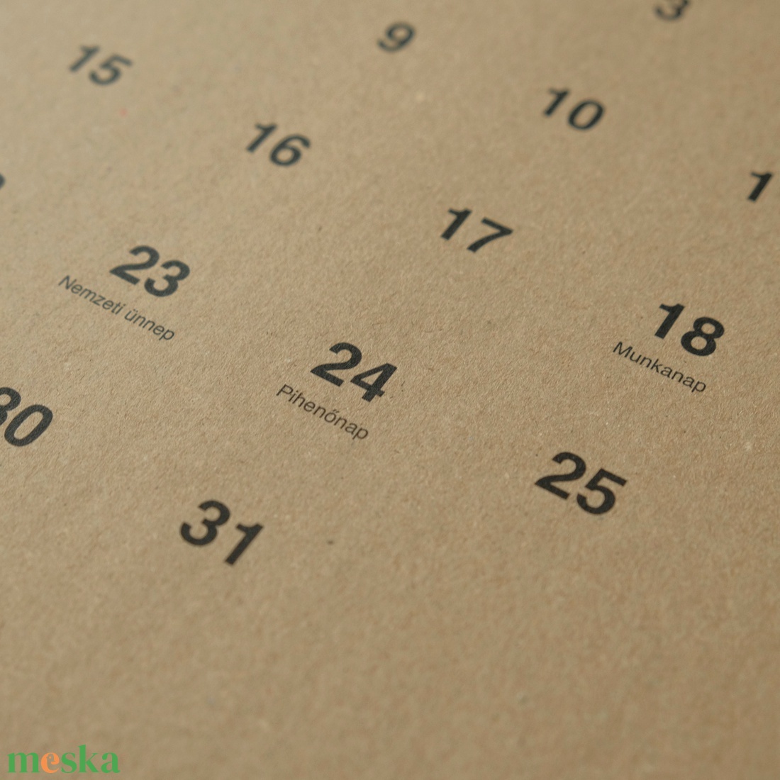 STÍL havi poszternaptár 2025 / kraft tervező naptár lapok 12 hónapra - otthon & életmód - papír, írószer - naptár & tervező - Meska.hu