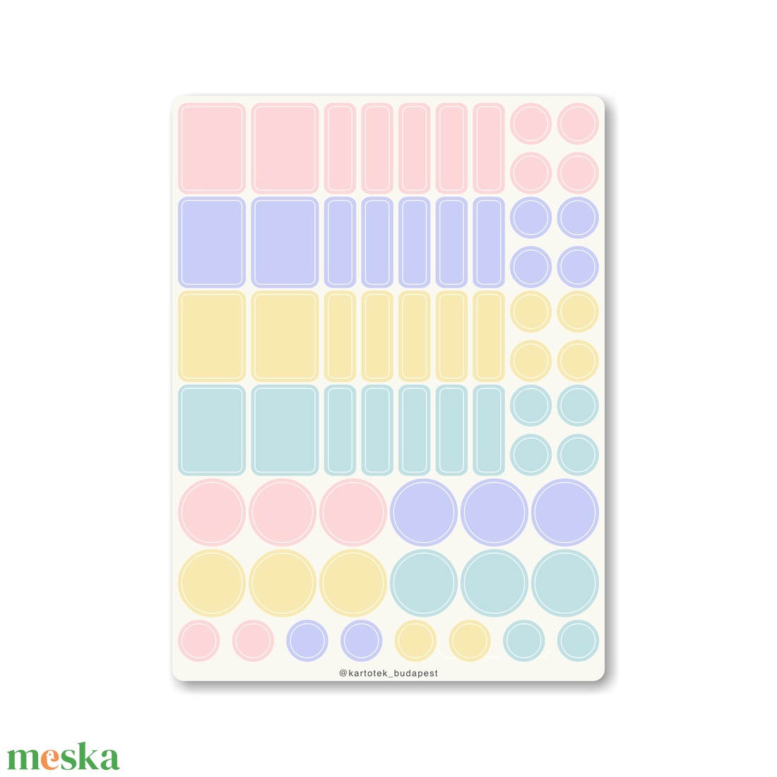 INDEX naptármatricák / PASZTELL mix III. - otthon & életmód - papír, írószer - matrica, matrica csomag - Meska.hu