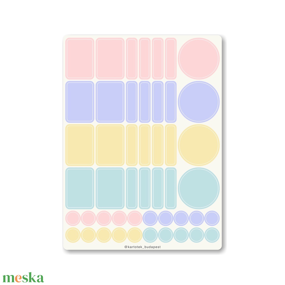INDEX naptármatricák / PASZTELL mix IV. - otthon & életmód - papír, írószer - matrica, matrica csomag - Meska.hu