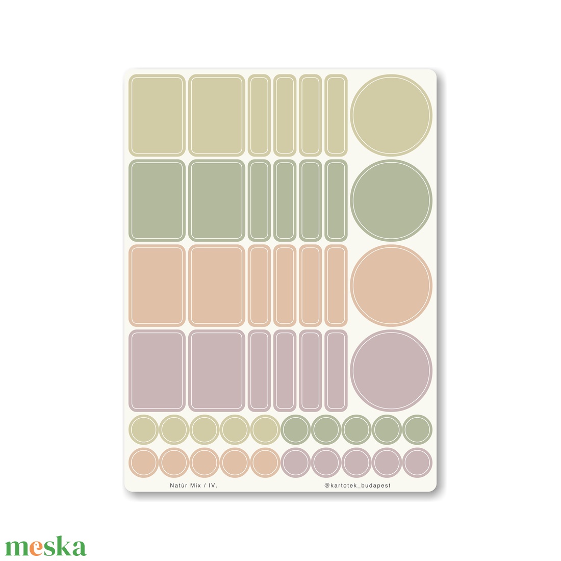 INDEX MIX naptármatricák / Natúr Mix IV. - otthon & életmód - papír, írószer - matrica, matrica csomag - Meska.hu