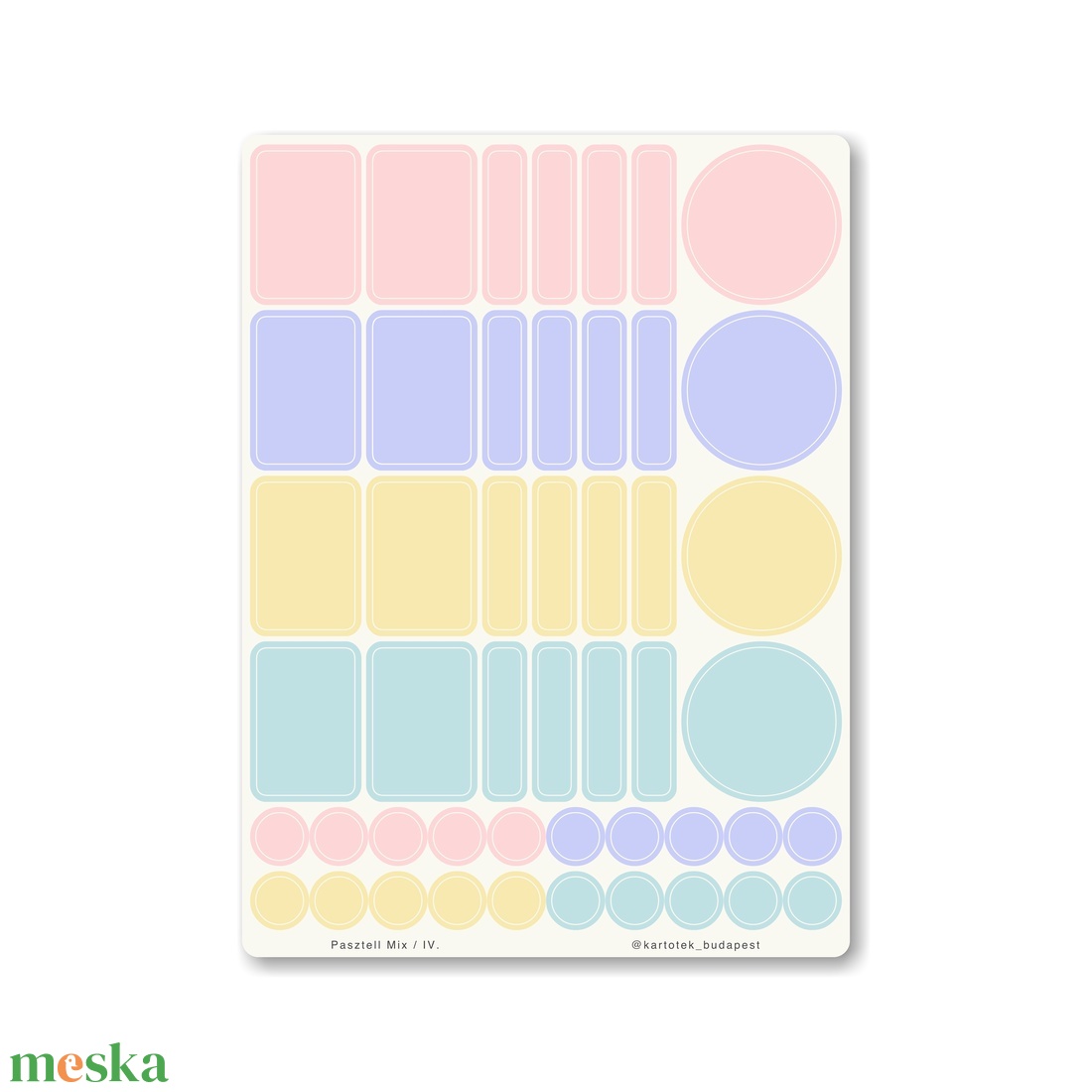 INDEX MIX naptármatricák / Pasztell Mix IV. - otthon & életmód - papír, írószer - matrica, matrica csomag - Meska.hu