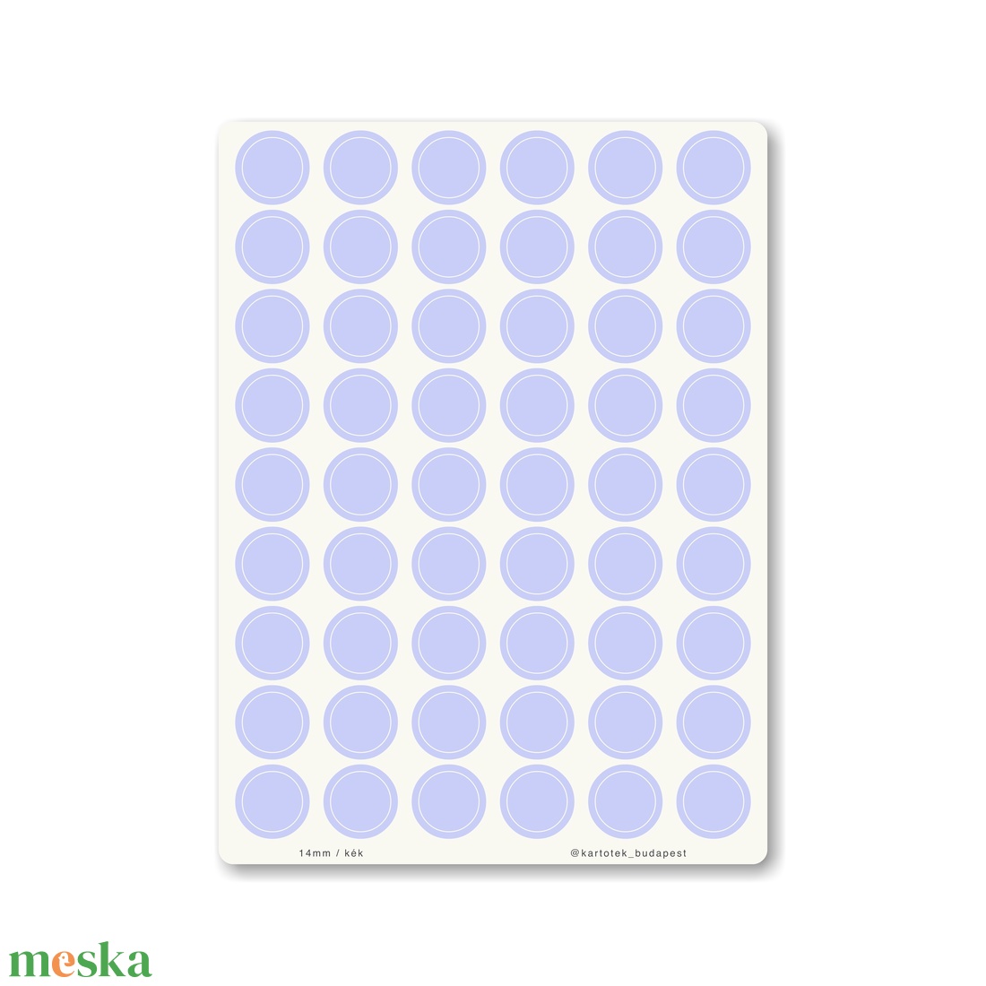INDEX MONO naptármatricák / 14mm / kék - otthon & életmód - papír, írószer - matrica, matrica csomag - Meska.hu