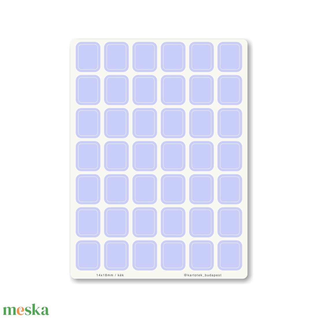 INDEX MONO naptármatricák / 14x18mm / kék - otthon & életmód - papír, írószer - matrica, matrica csomag - Meska.hu