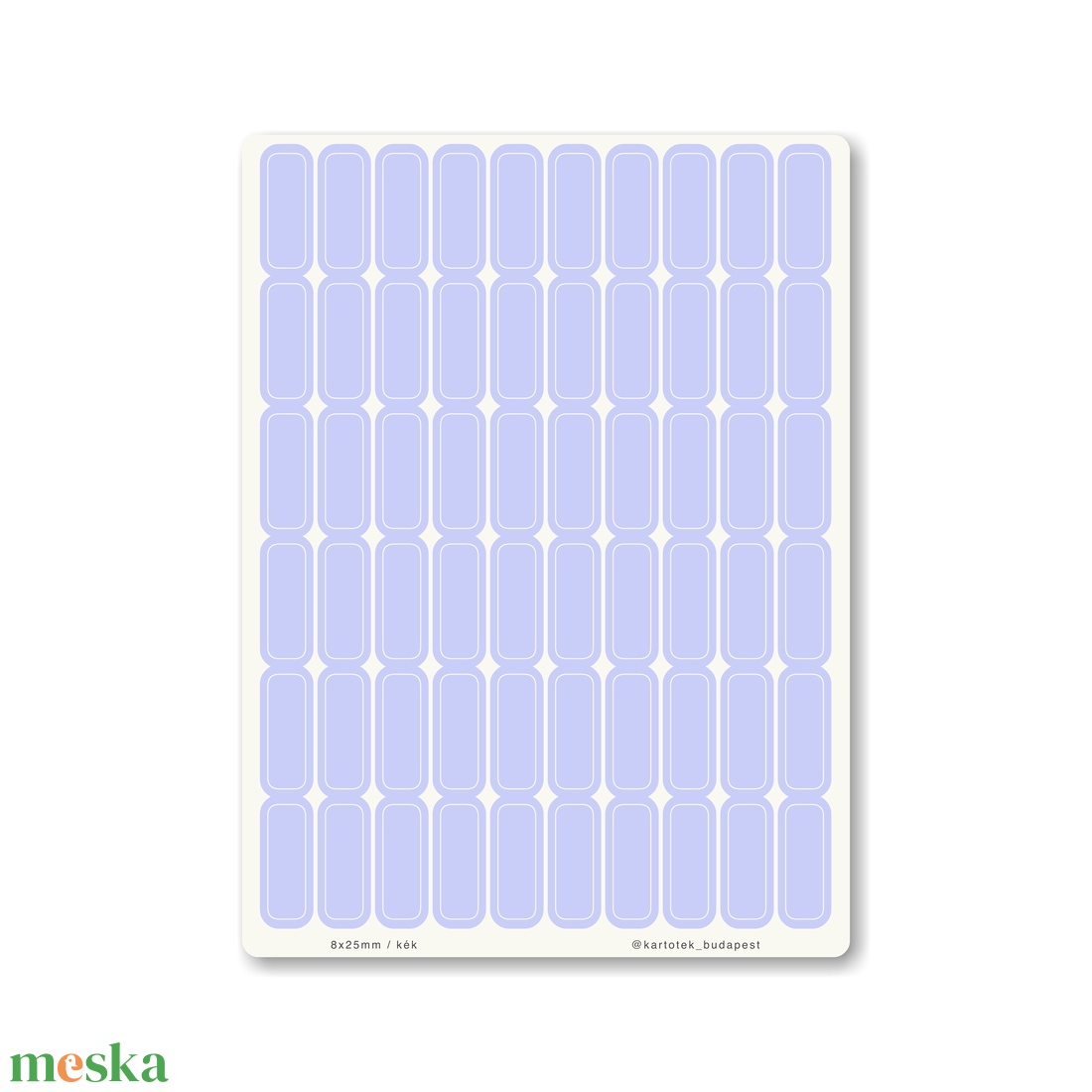 INDEX MONO naptármatricák / 8x25mm / kék - otthon & életmód - papír, írószer - matrica, matrica csomag - Meska.hu