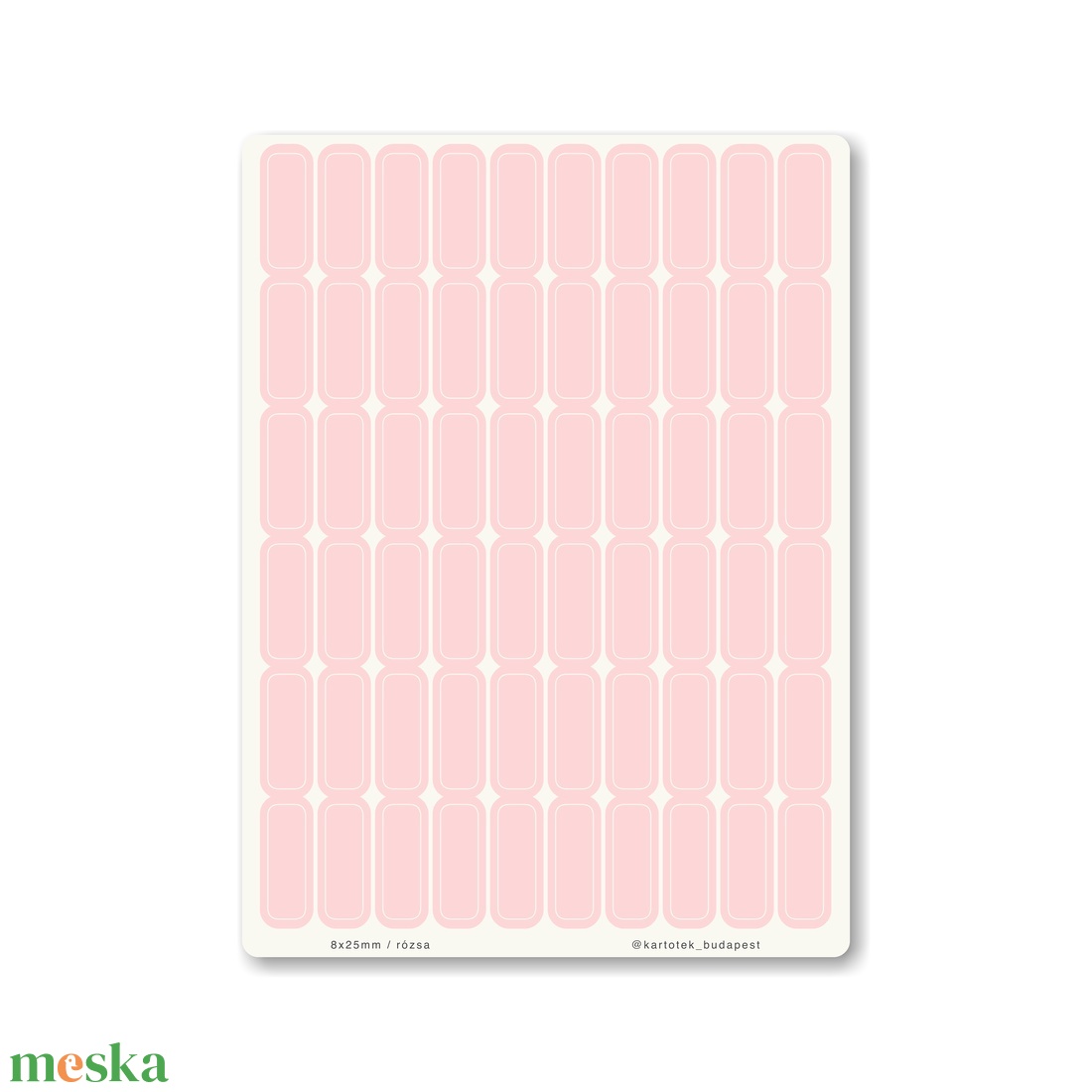 INDEX MONO naptármatricák / 8x25mm / rózsa - otthon & életmód - papír, írószer - matrica, matrica csomag - Meska.hu