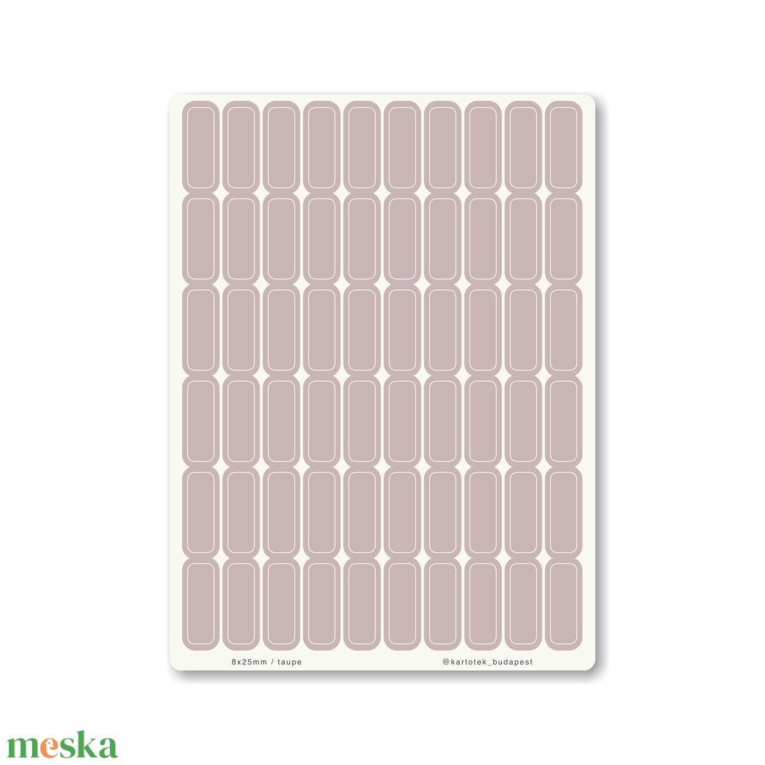 INDEX MONO naptármatricák / 8x25mm / taupe - otthon & életmód - papír, írószer - matrica, matrica csomag - Meska.hu