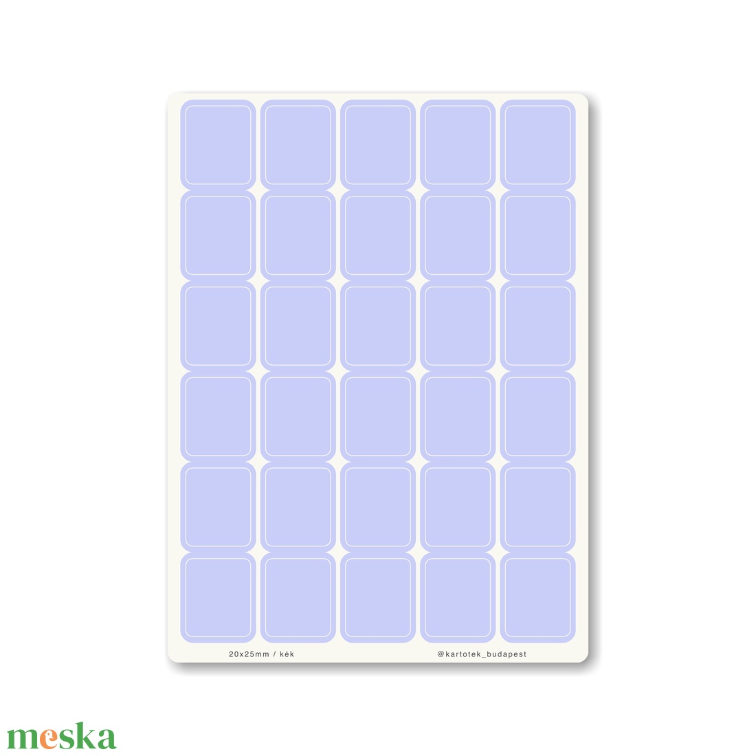 INDEX MONO naptármatricák / 20x25mm / kék - otthon & életmód - papír, írószer - matrica, matrica csomag - Meska.hu