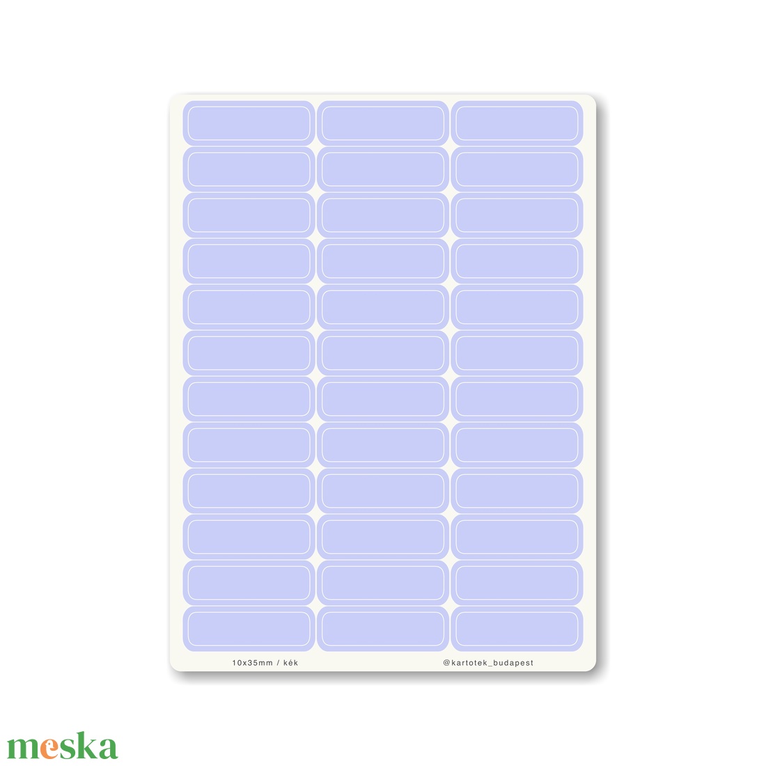 INDEX MONO naptármatricák / 10x35mm / kék - otthon & életmód - papír, írószer - matrica, matrica csomag - Meska.hu