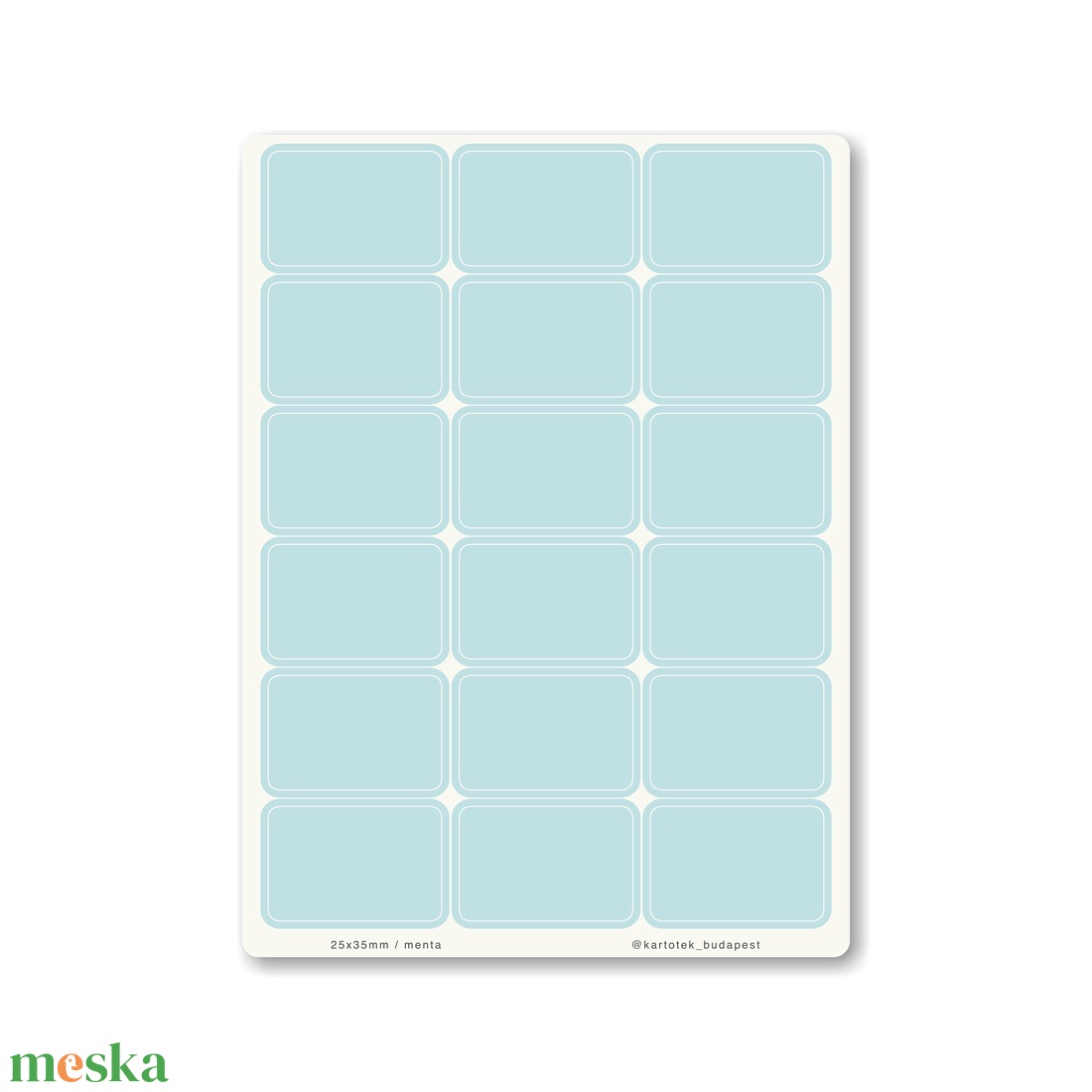 INDEX MONO naptármatricák / 25x35mm / menta - otthon & életmód - papír, írószer - matrica, matrica csomag - Meska.hu