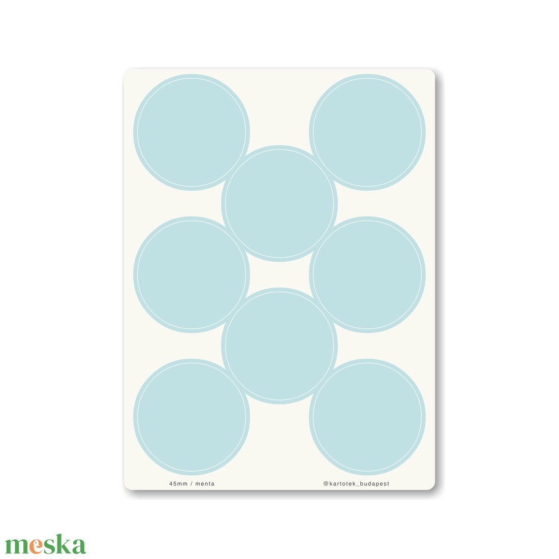INDEX MONO naptármatricák / 45mm / menta - otthon & életmód - papír, írószer - matrica, matrica csomag - Meska.hu