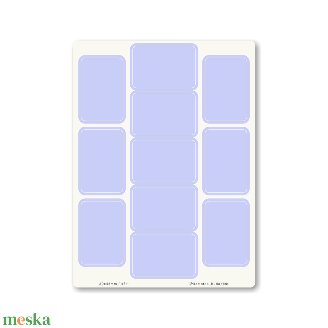 INDEX MONO naptármatricák / 30x45mm / kék - otthon & életmód - papír, írószer - matrica, matrica csomag - Meska.hu
