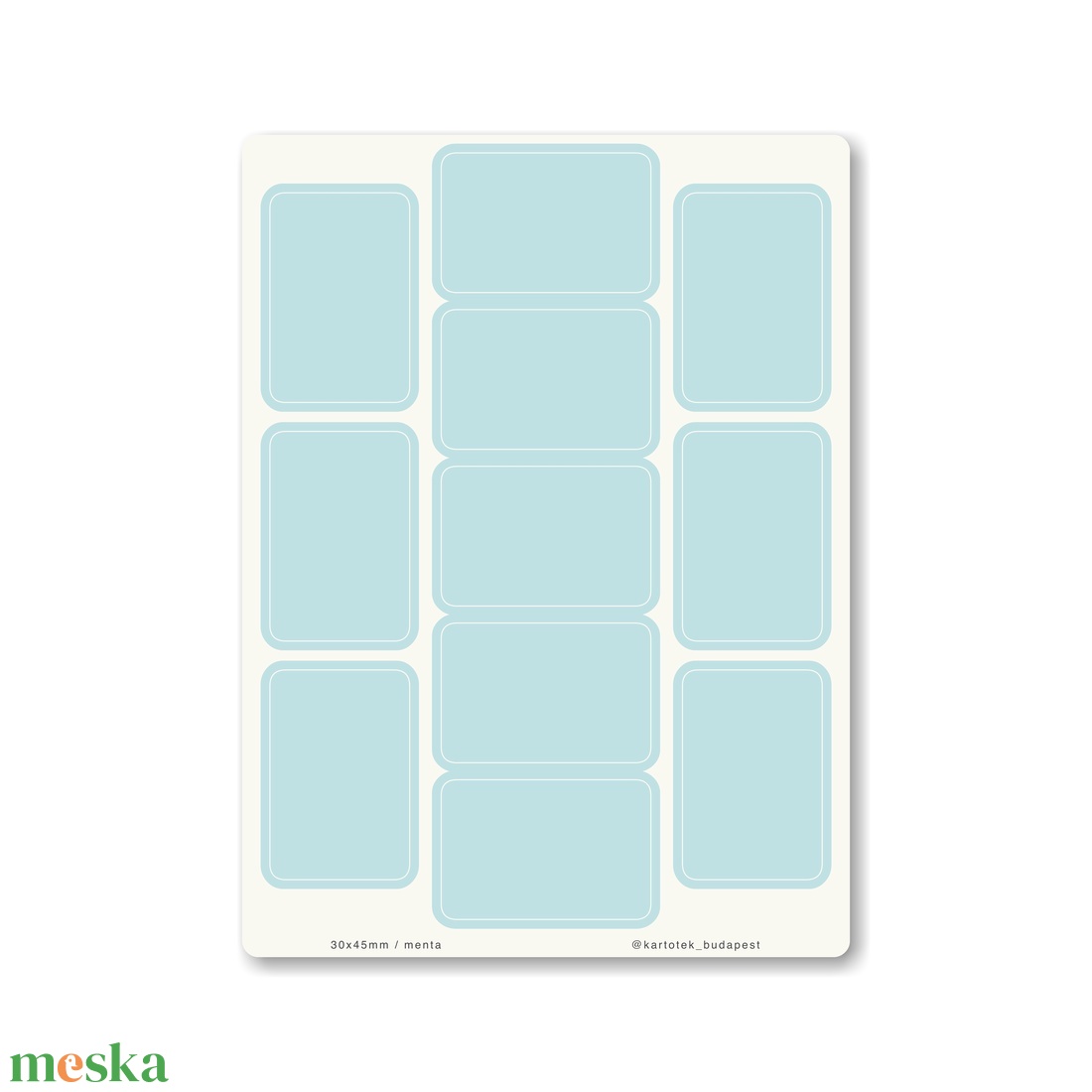 INDEX MONO naptármatricák / 30x45mm / menta - otthon & életmód - papír, írószer - matrica, matrica csomag - Meska.hu