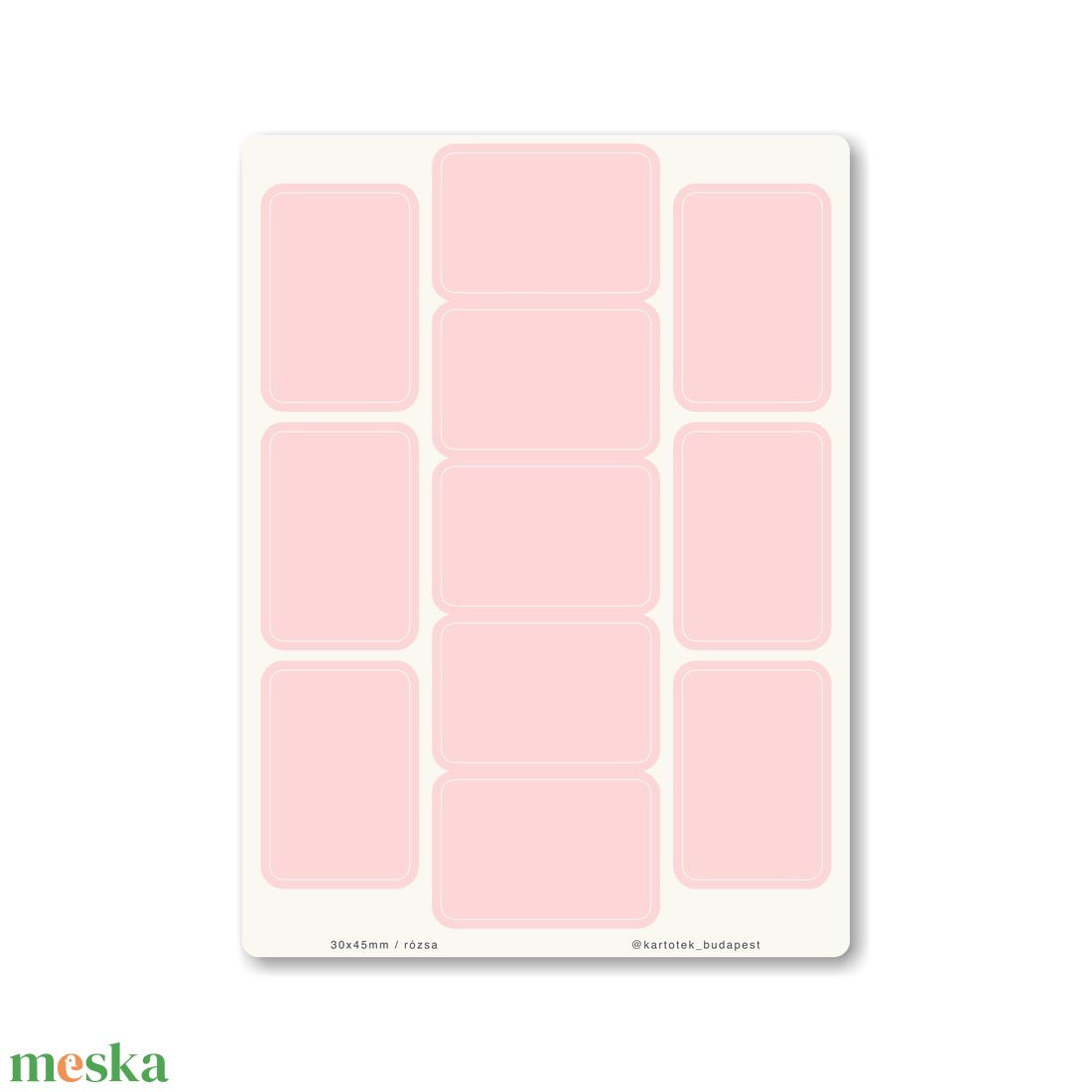 INDEX MONO naptármatricák / 30x45mm / rózsa - otthon & életmód - papír, írószer - matrica, matrica csomag - Meska.hu