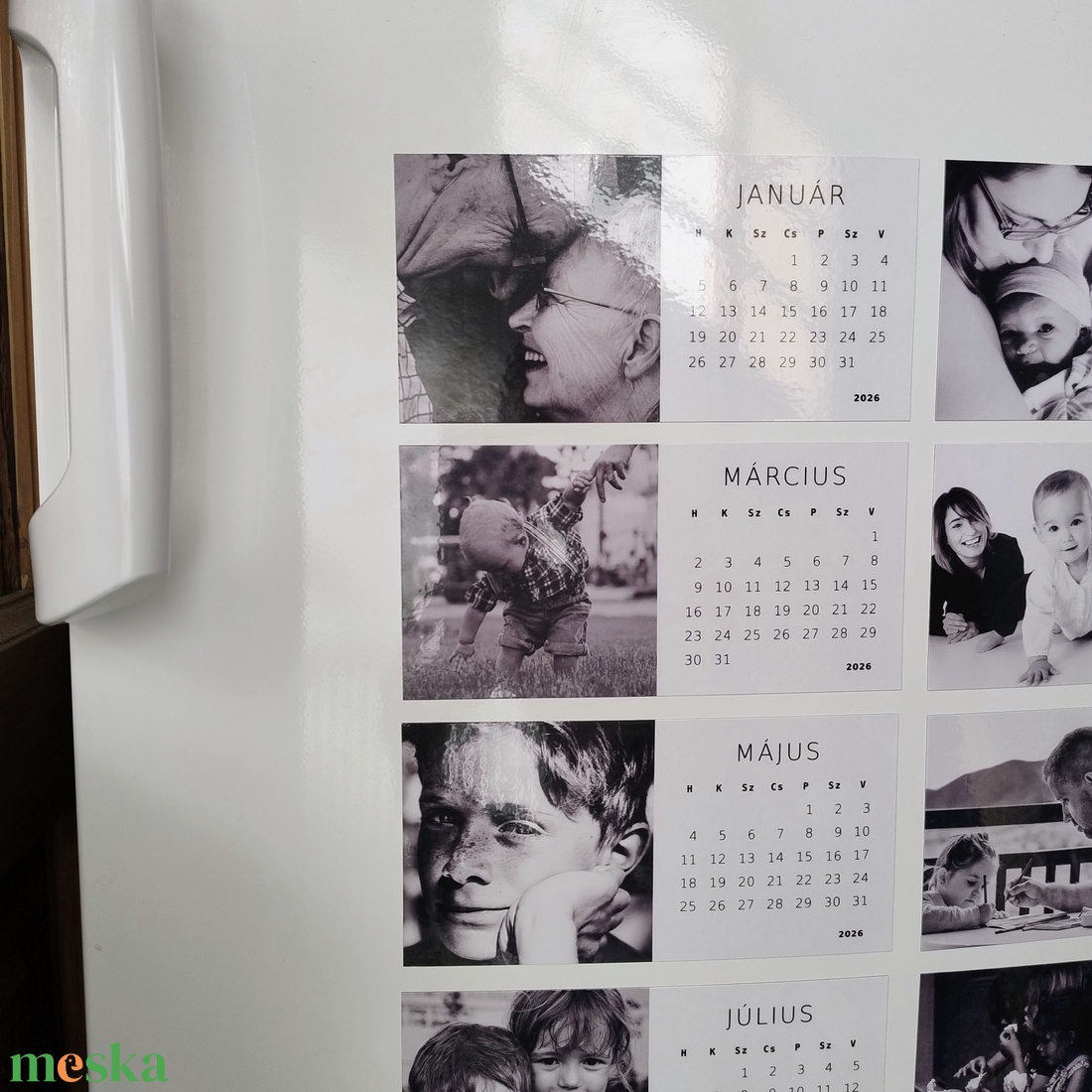 Mágneses fotónaptár / egyedi fényképes hűtőmágnes naptár - otthon & életmód - papír, írószer - naptár & tervező - Meska.hu