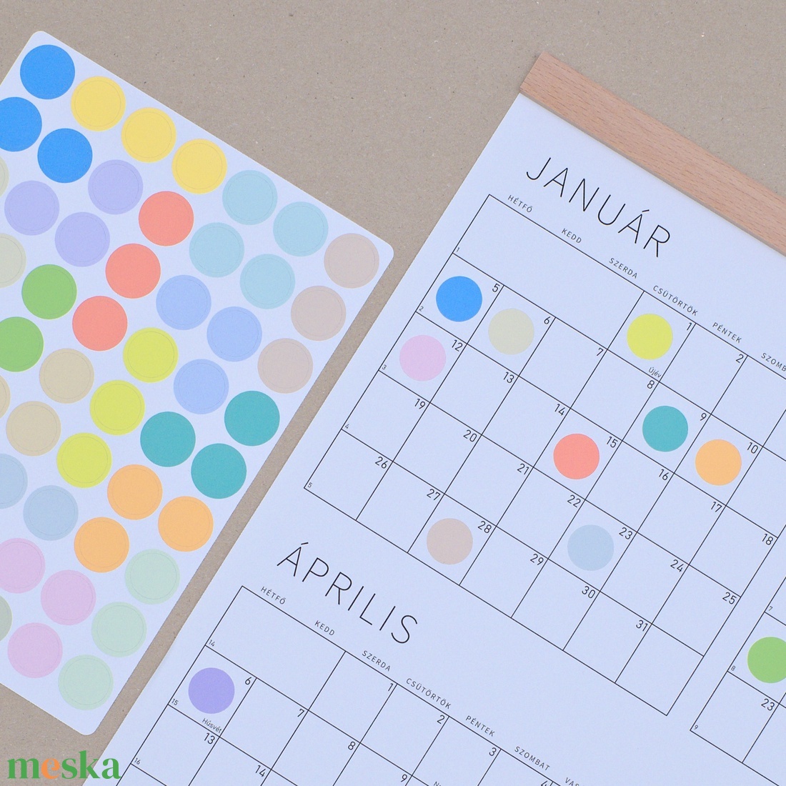 GRÁF éves tervező / nagyméretű függőleges poszternaptár - otthon & életmód - papír, írószer - naptár & tervező - Meska.hu