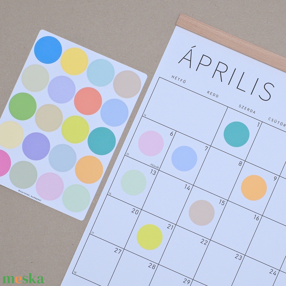 GRÁF havi tervező / nagyméretű poszternaptár - otthon & életmód - papír, írószer - naptár & tervező - Meska.hu