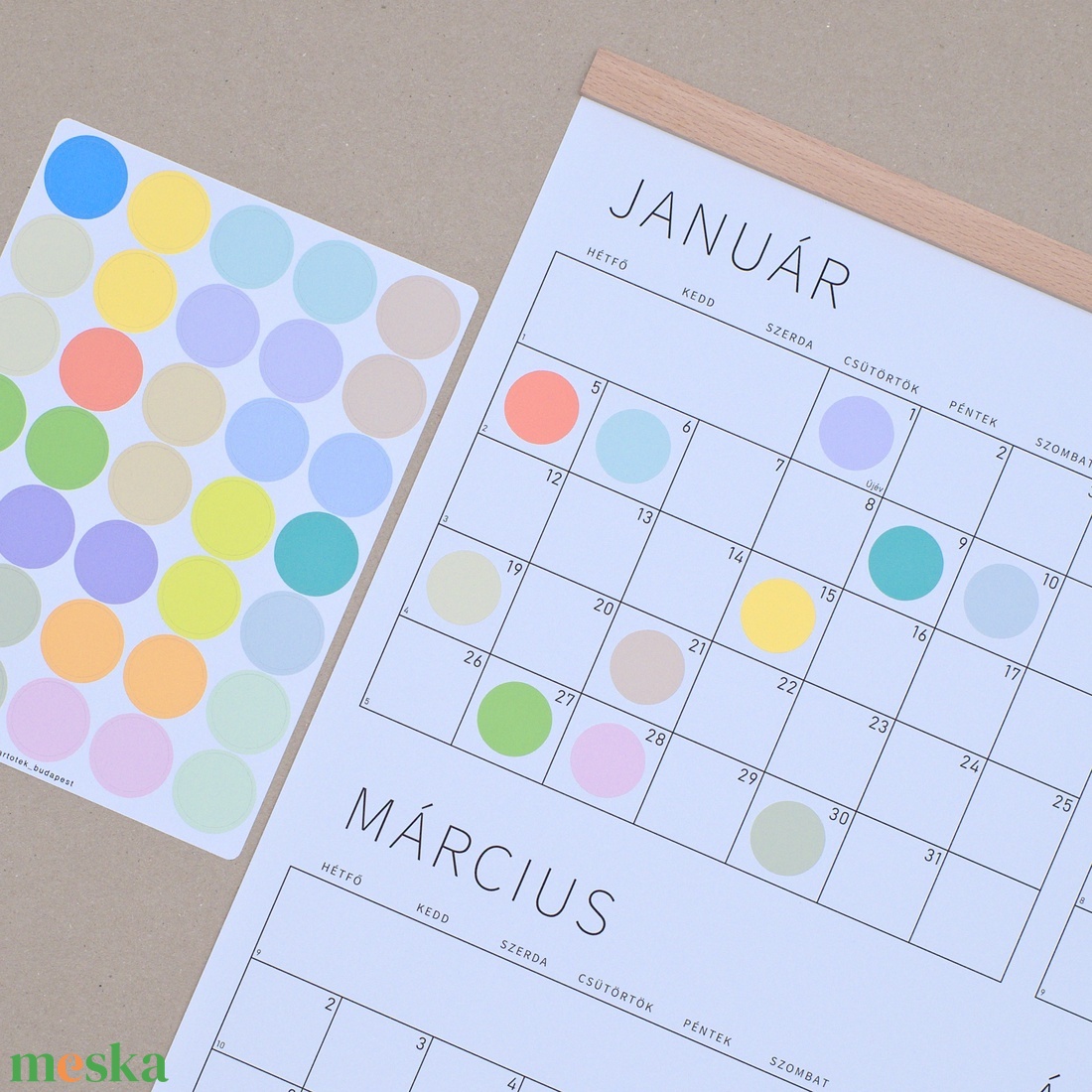 GRÁF féléves tervező / nagyméretű függőleges poszternaptár - otthon & életmód - papír, írószer - naptár & tervező - Meska.hu