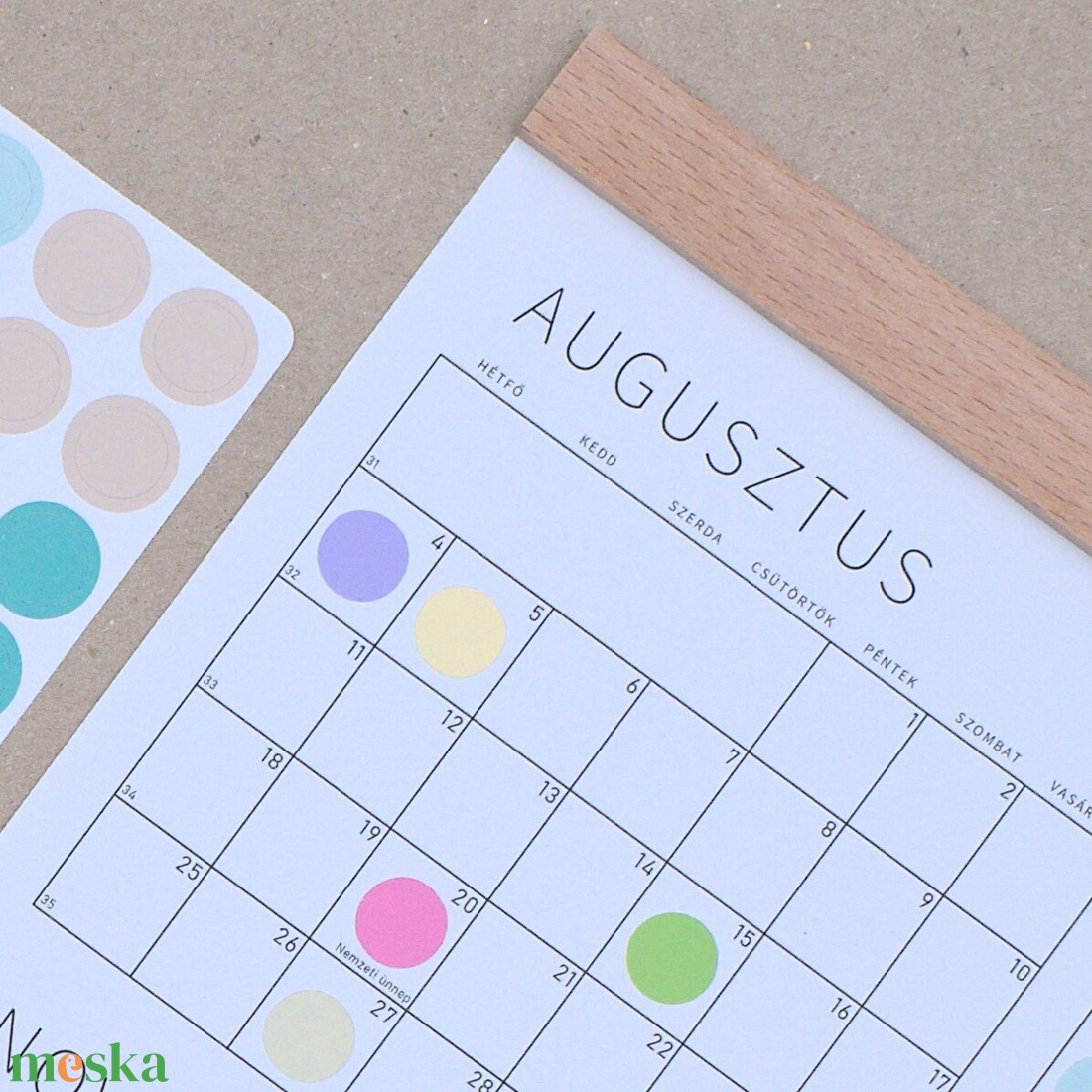 GRÁF éves tervező / kisméretű vízszintes poszternaptár - otthon & életmód - papír, írószer - naptár & tervező - Meska.hu