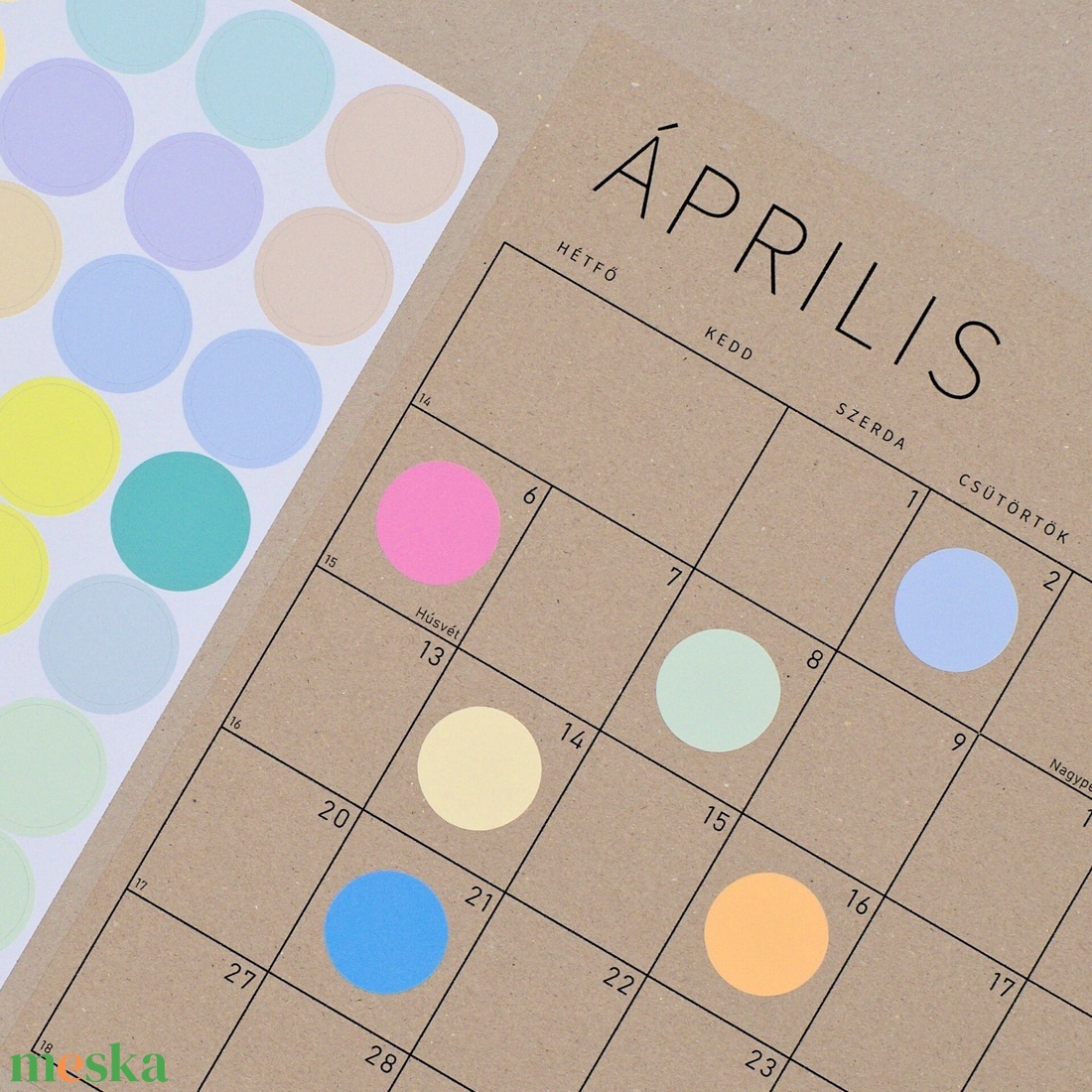 GRÁF havi tervező / kraft poszternaptár  - otthon & életmód - papír, írószer - naptár & tervező - Meska.hu