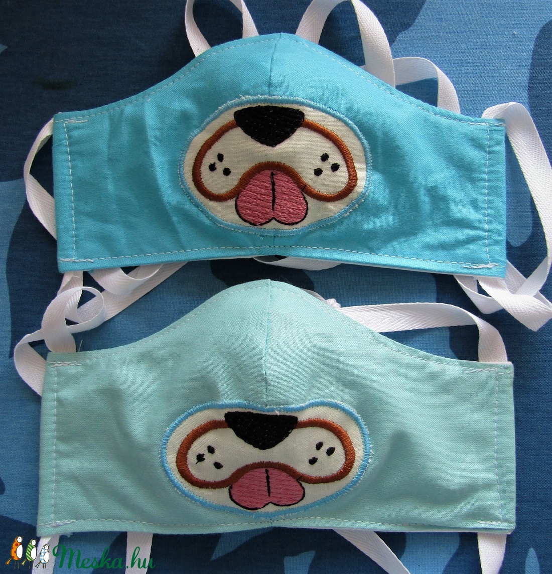 Hímzett gyerek  szájmaszk 4 rétegű -  - Meska.hu