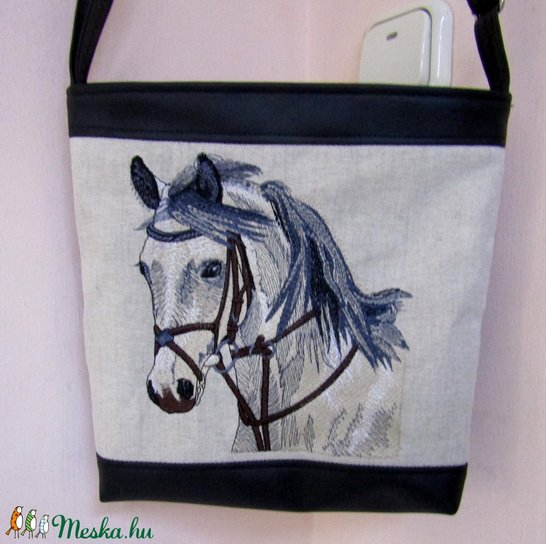 Hímzett táska - táska & tok - kézitáska & válltáska - vállon átvethető táska - Meska.hu