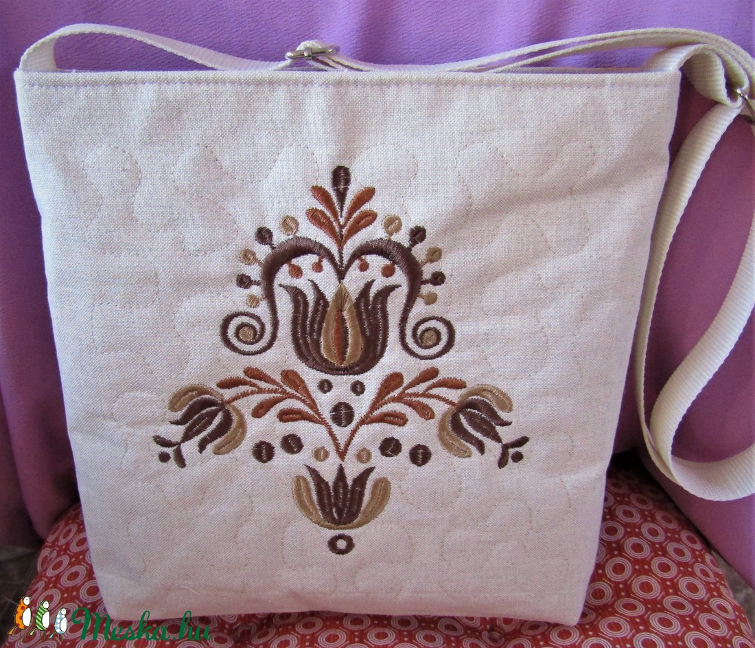 Hímzett táska - táska & tok - kézitáska & válltáska - vállon átvethető táska - Meska.hu