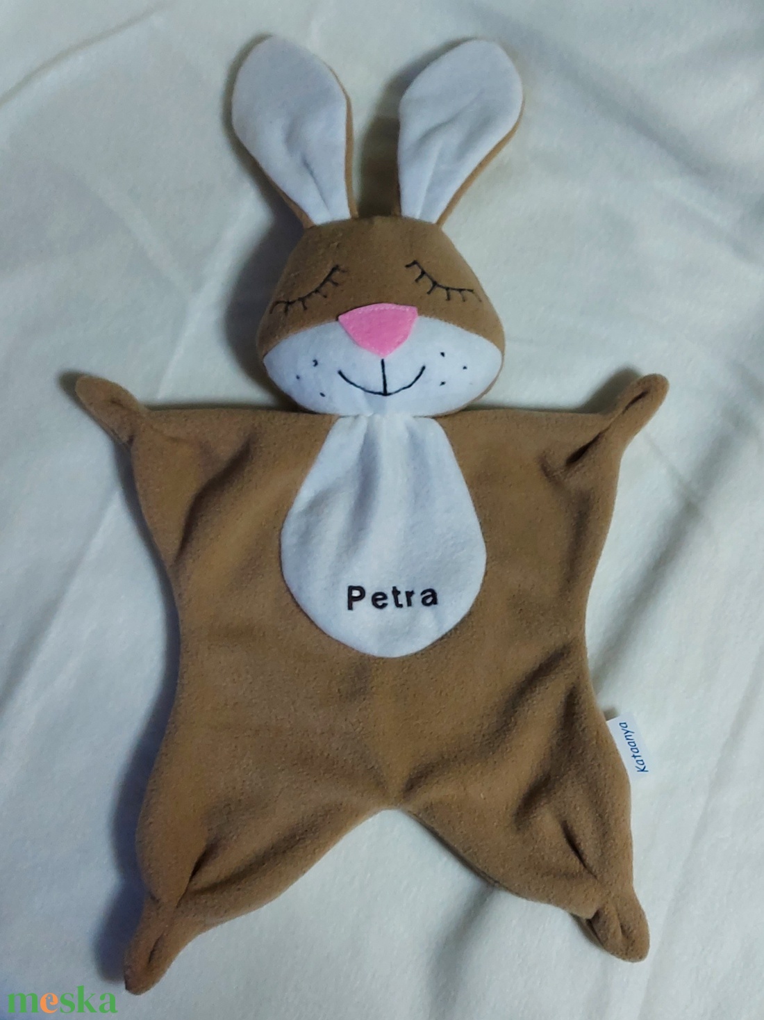 Nyuszis szundikendő  - játék & sport - 3 éves kor alattiaknak - alvóka & rongyi - Meska.hu