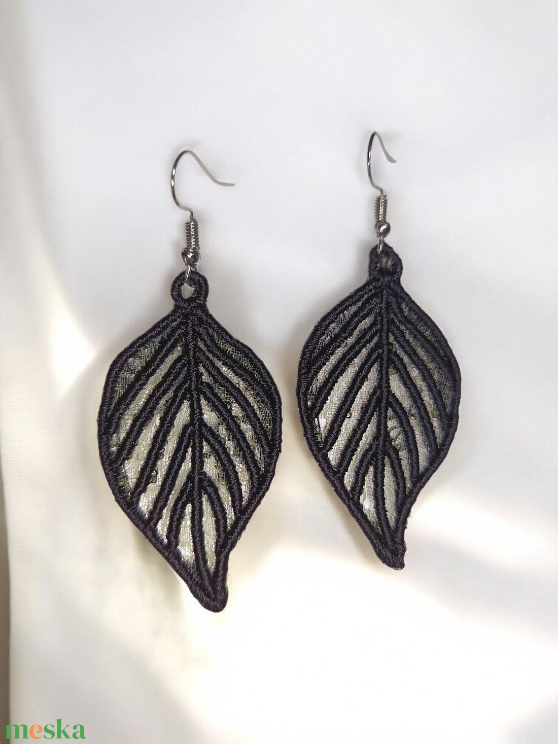 Levél fülbevaló  - ékszer - fülbevaló - lógó fülbevaló - Meska.hu