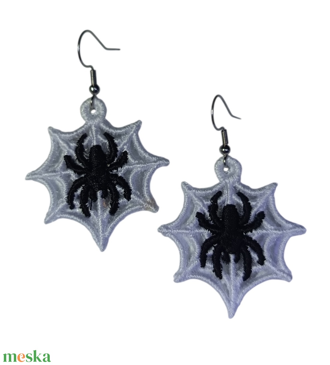 Pókhálós fülbevaló  - ékszer - fülbevaló - lógó fülbevaló - Meska.hu