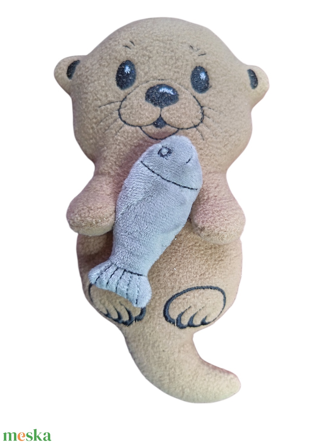 Vidra figura halacskával  - játék & sport - plüssállat & játékfigura - más figura - Meska.hu