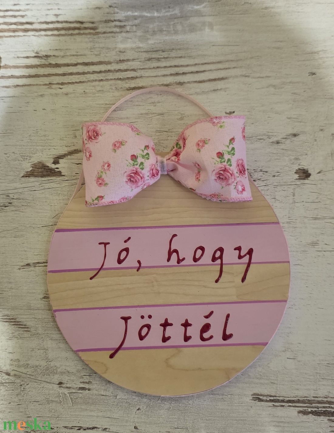 Üdvözlőtábla, ajtódísz, dekoráció, kopogtató, 3D felirattal falusi szállásokba, nyaralóba, vendégházba - otthon & életmód - dekoráció - ajtó- és ablak dekoráció - ajtódísz & kopogtató - Meska.hu