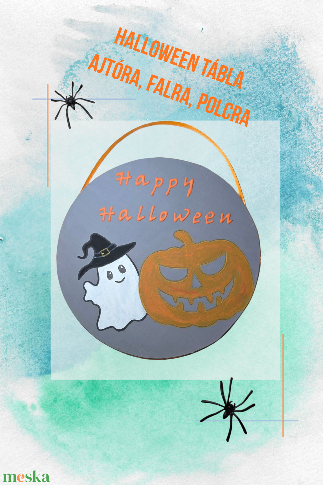 Happy Halloween Szellem és Tök kézzel festett, újrahasznosított parkettán ajtóra, falra, polcra - otthon & életmód - dekoráció - halloween - halloweeni dekoráció - Meska.hu Happy Halloween Szellem és Tök kézzel festett, újrahasznosított parkettán ajtóra, falra, polcra - otthon & életmód - dekoráció - halloween - halloweeni dekoráció - Meska.hu
