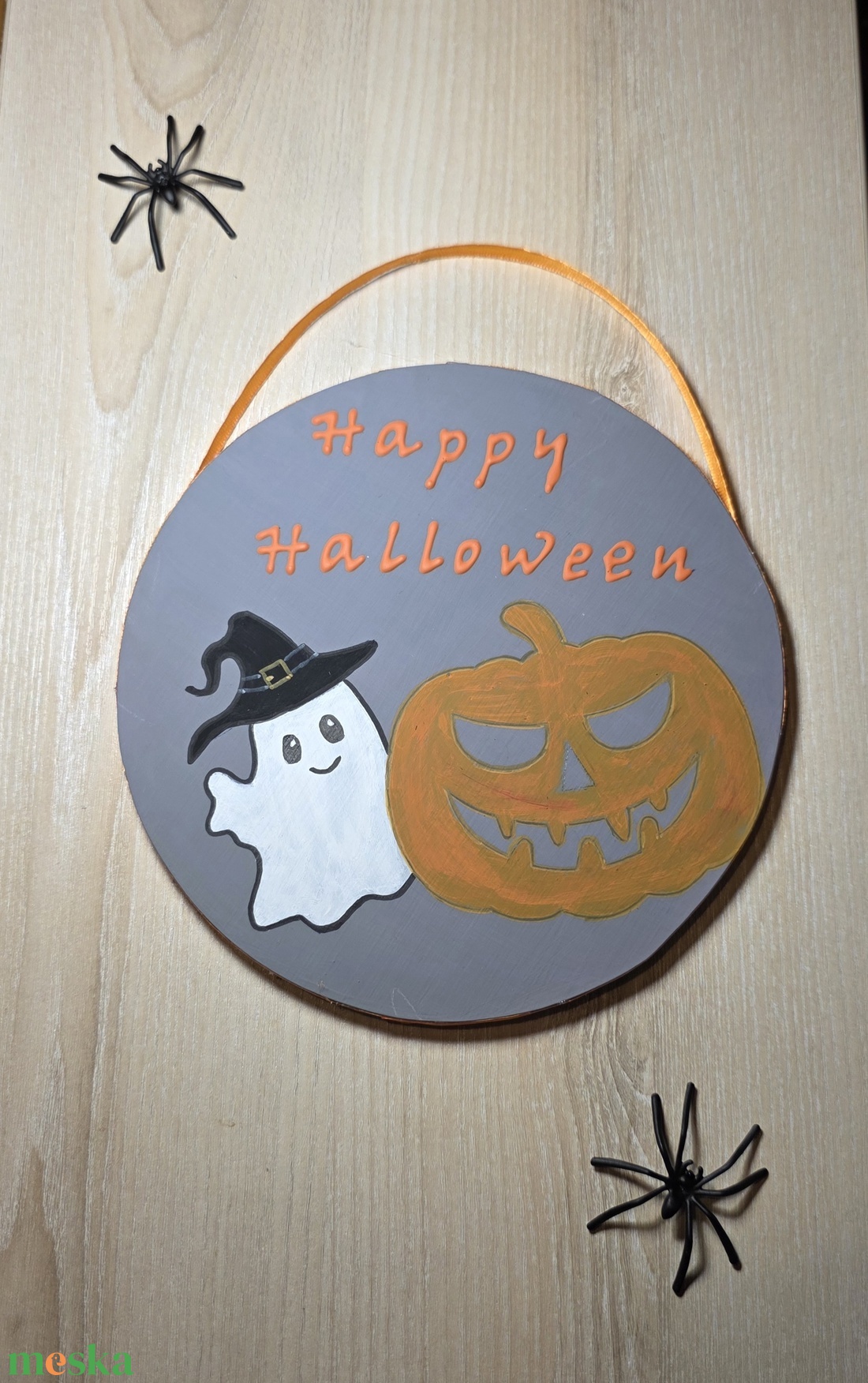 Happy Halloween Szellem és Tök kézzel festett, újrahasznosított parkettán ajtóra, falra, polcra - otthon & életmód - dekoráció - halloween - halloweeni dekoráció - Meska.hu Happy Halloween Szellem és Tök kézzel festett, újrahasznosított parkettán ajtóra, falra, polcra - otthon & életmód - dekoráció - halloween - halloweeni dekoráció - Meska.hu