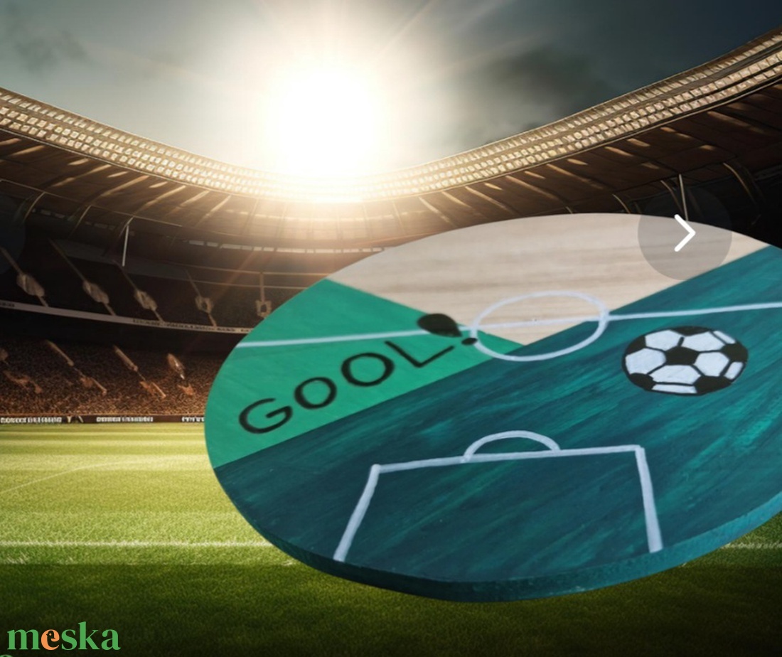 Kézzel festett, újrahasznosított gyerekszoba dekoráció  focis tábla kis sportolóknak - otthon & életmód - babaszoba, gyerekszoba - gyerek névtábla - Meska.hu