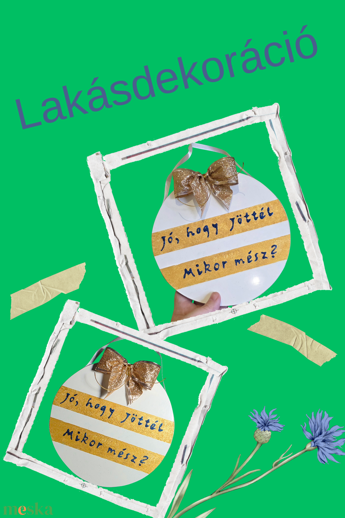 Újrahasznosított, kézzel festett, vicces tábla polcra, falra. Házavatóra, lakásavatóra - otthon & életmód - dekoráció - kép & falikép - 3d képek - Meska.hu