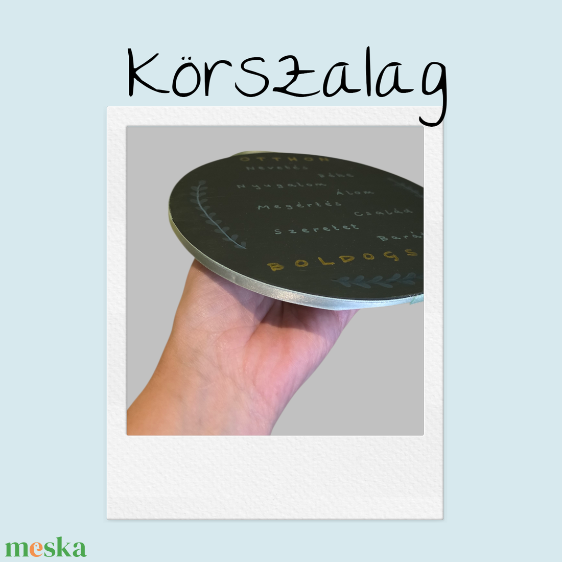 Kézzel festett dekorációs tábla újrahasznosított ház- és lakásavatóra falra, polcra  - baba - mama - babaszoba dekoráció - babaszoba kép - Meska.hu