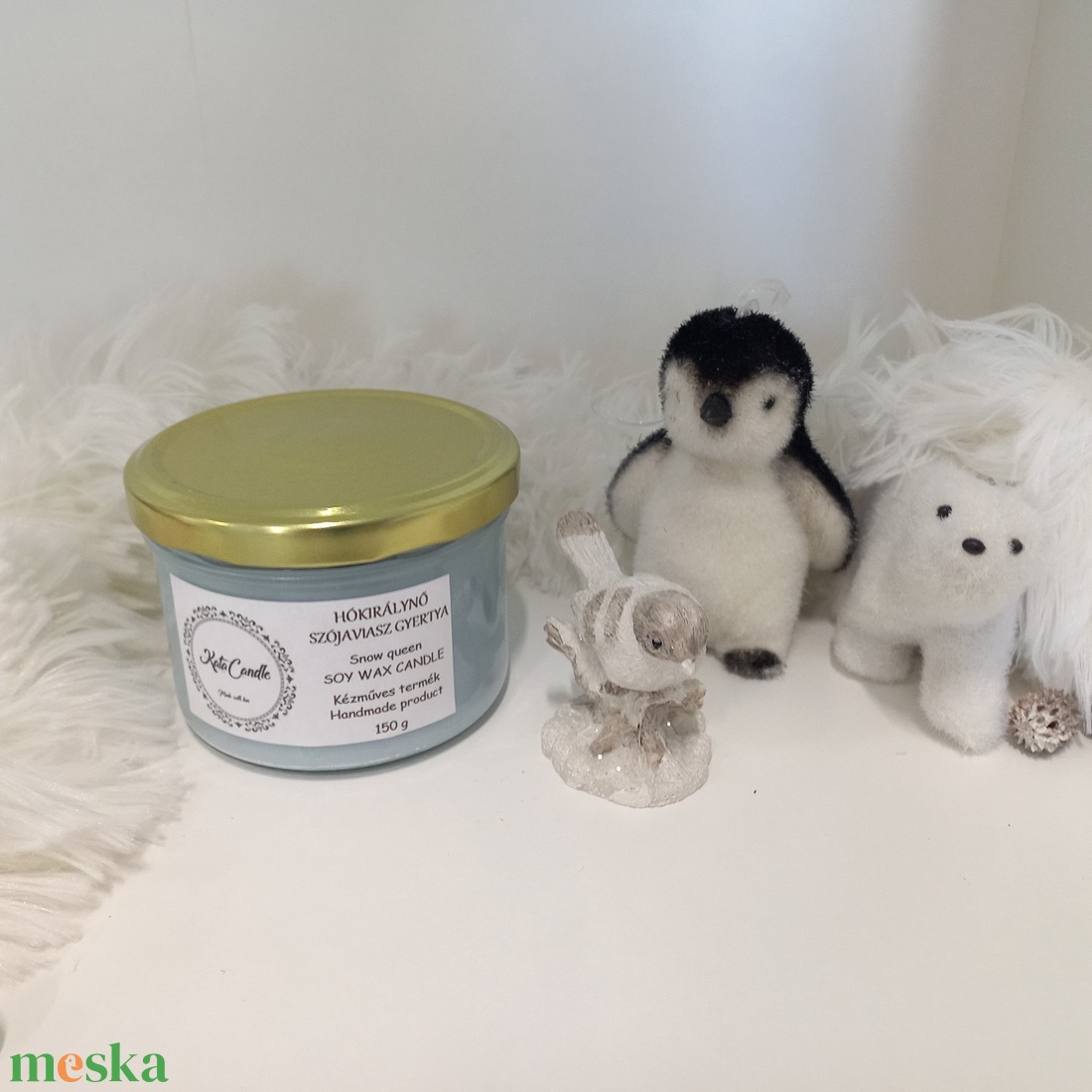 Hókirálynő szójaviasz illatgyertya - otthon & életmód - gyertya, illat, aroma - gyertya - Meska.hu