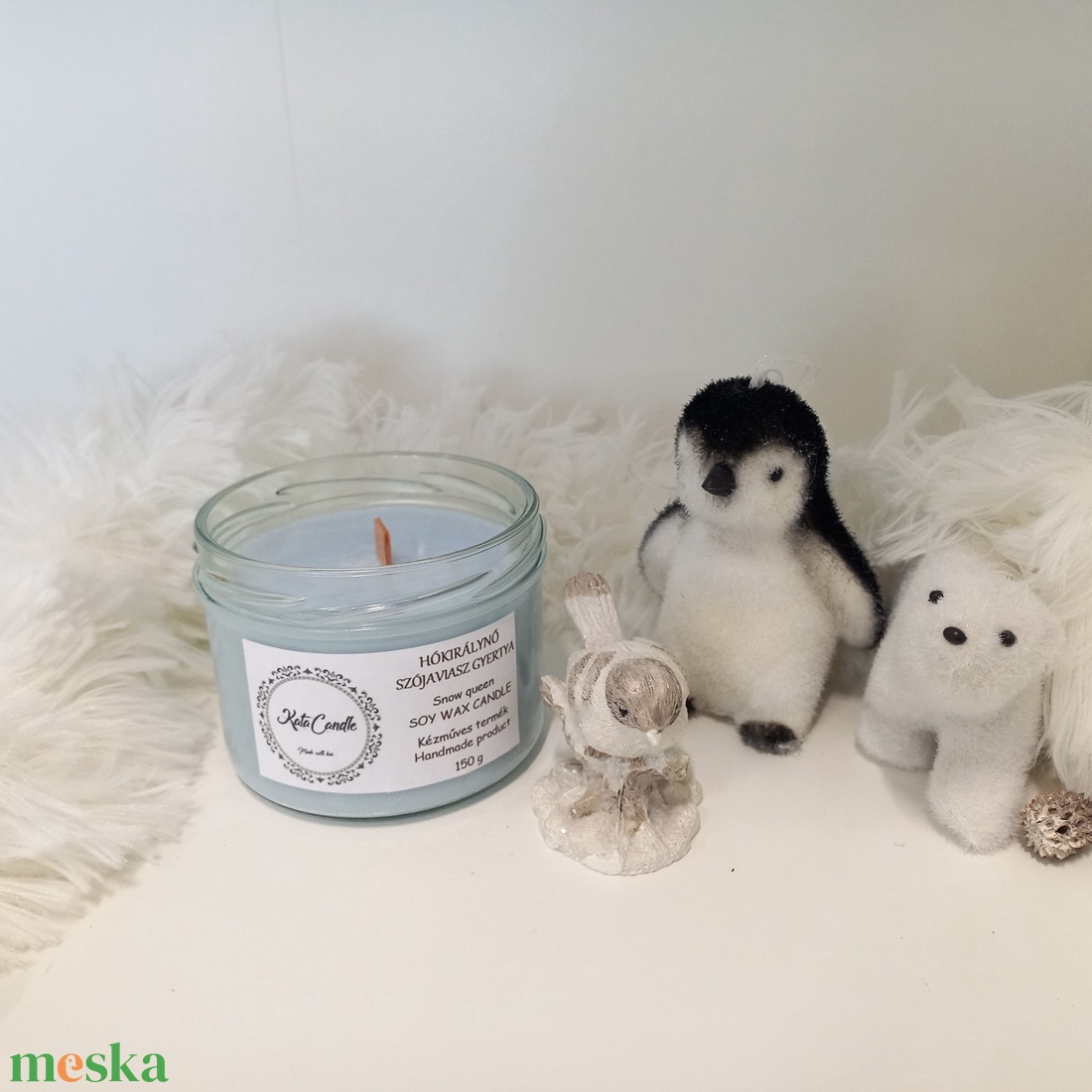 Hókirálynő szójaviasz illatgyertya - otthon & életmód - gyertya, illat, aroma - gyertya - Meska.hu