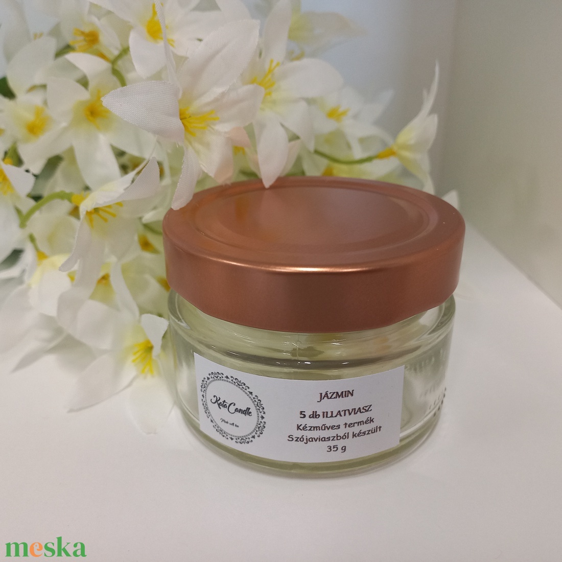 Jázmin illatú illatviasz - otthon & életmód - gyertya, illat, aroma - illatviasz - Meska.hu