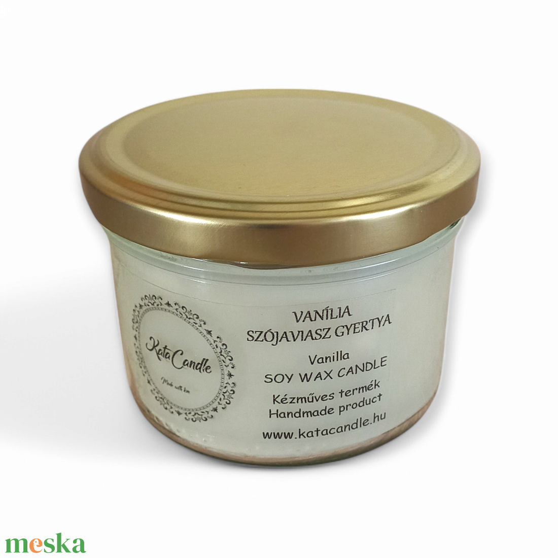 Vanília szójaviasz illatgyertya - otthon & életmód - gyertya, illat, aroma - gyertya - Meska.hu