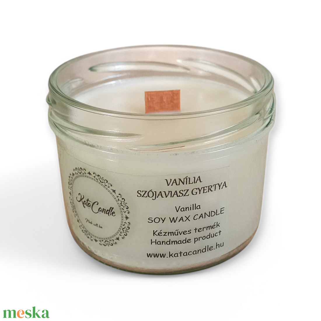 Vanília szójaviasz illatgyertya - otthon & életmód - gyertya, illat, aroma - gyertya - Meska.hu