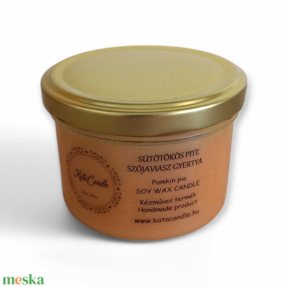 Sütőtökös pite szójaviasz illatgyertya - otthon & életmód - gyertya, illat, aroma - gyertya - Meska.hu