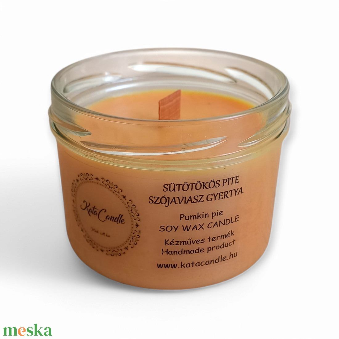 Sütőtökös pite szójaviasz illatgyertya - otthon & életmód - gyertya, illat, aroma - gyertya - Meska.hu