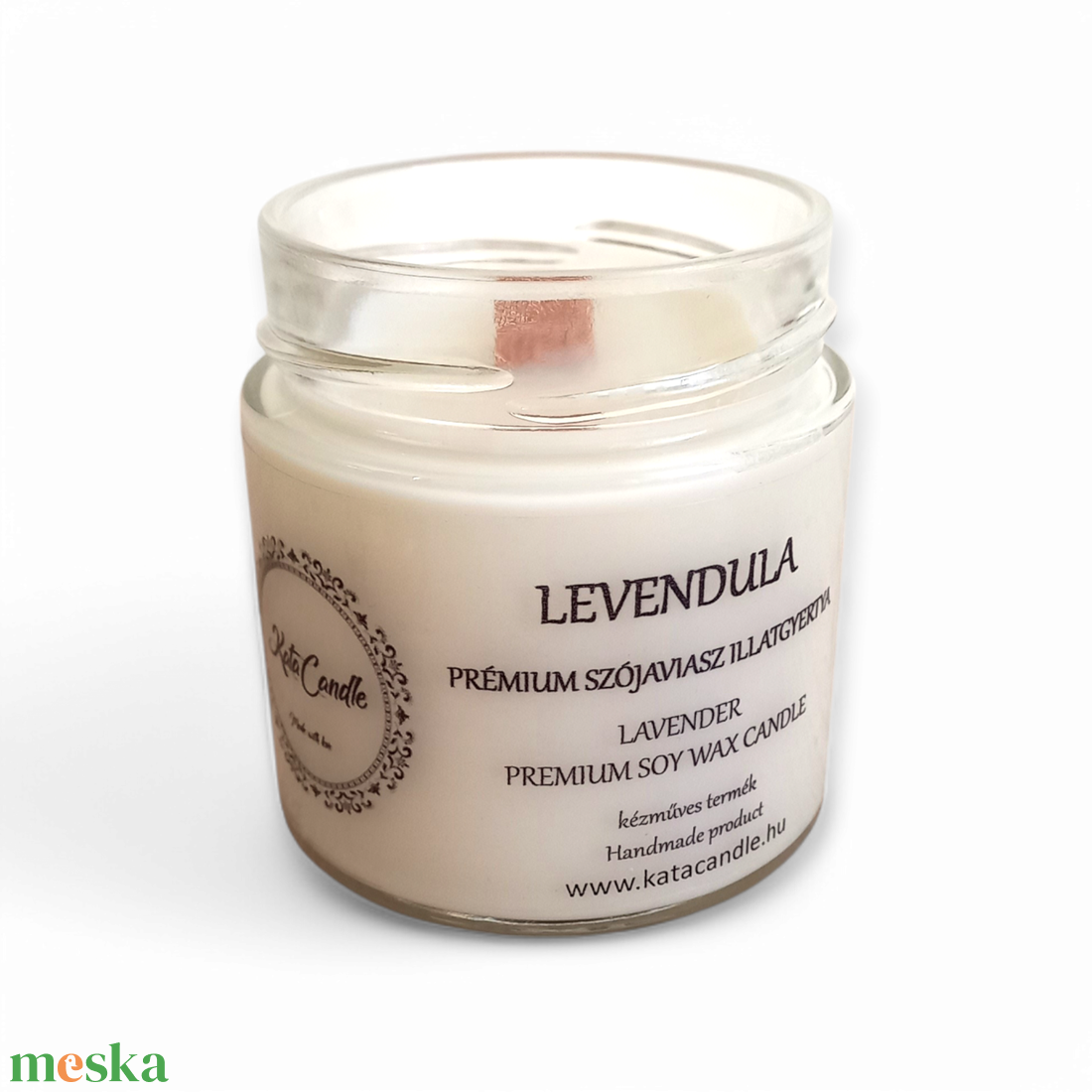 Levendula prémium szójaviasz illatgyertya - otthon & életmód - gyertya, illat, aroma - gyertya - Meska.hu