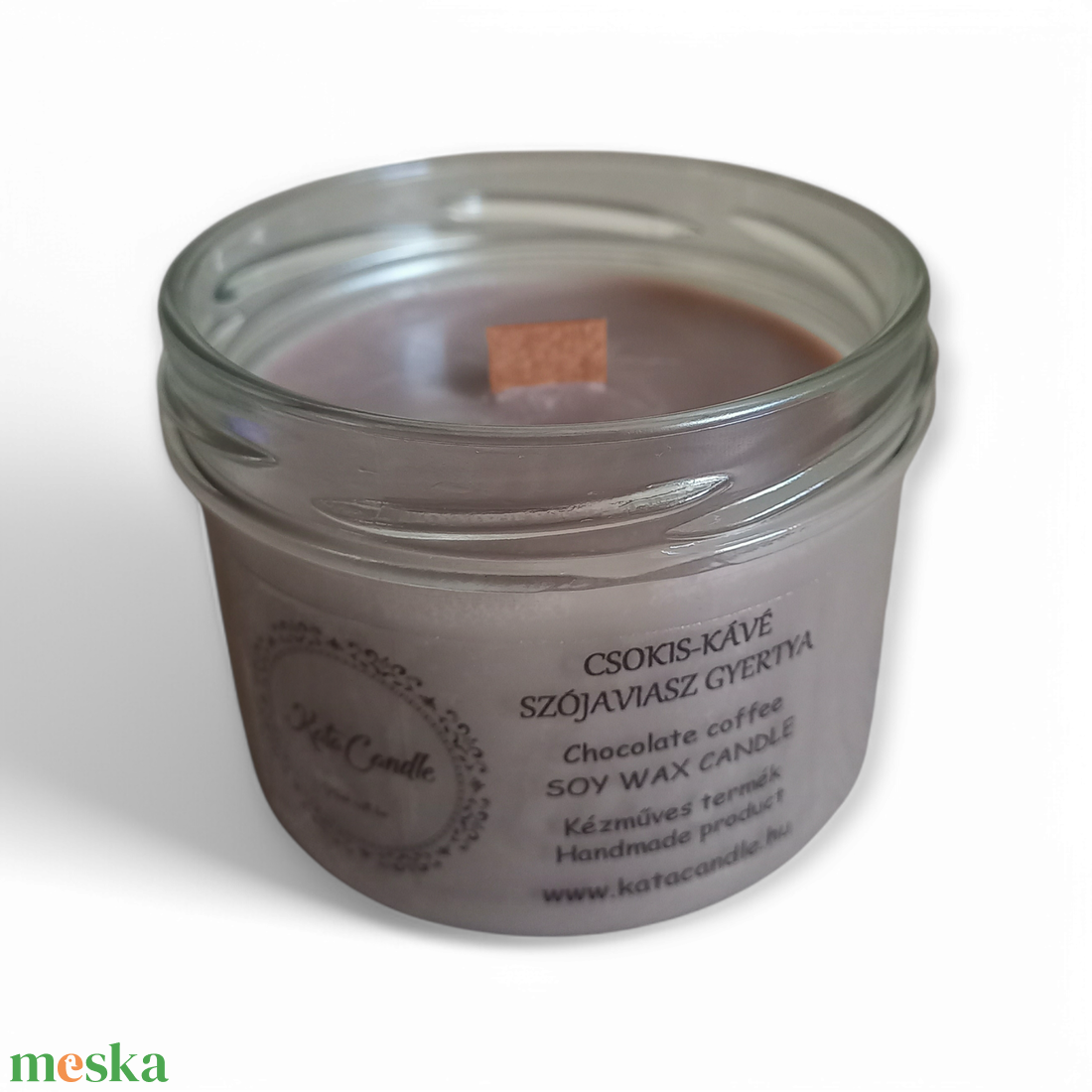 Csokis-kávé szójaviasz illatgyertya - otthon & életmód - gyertya, illat, aroma - gyertya - Meska.hu