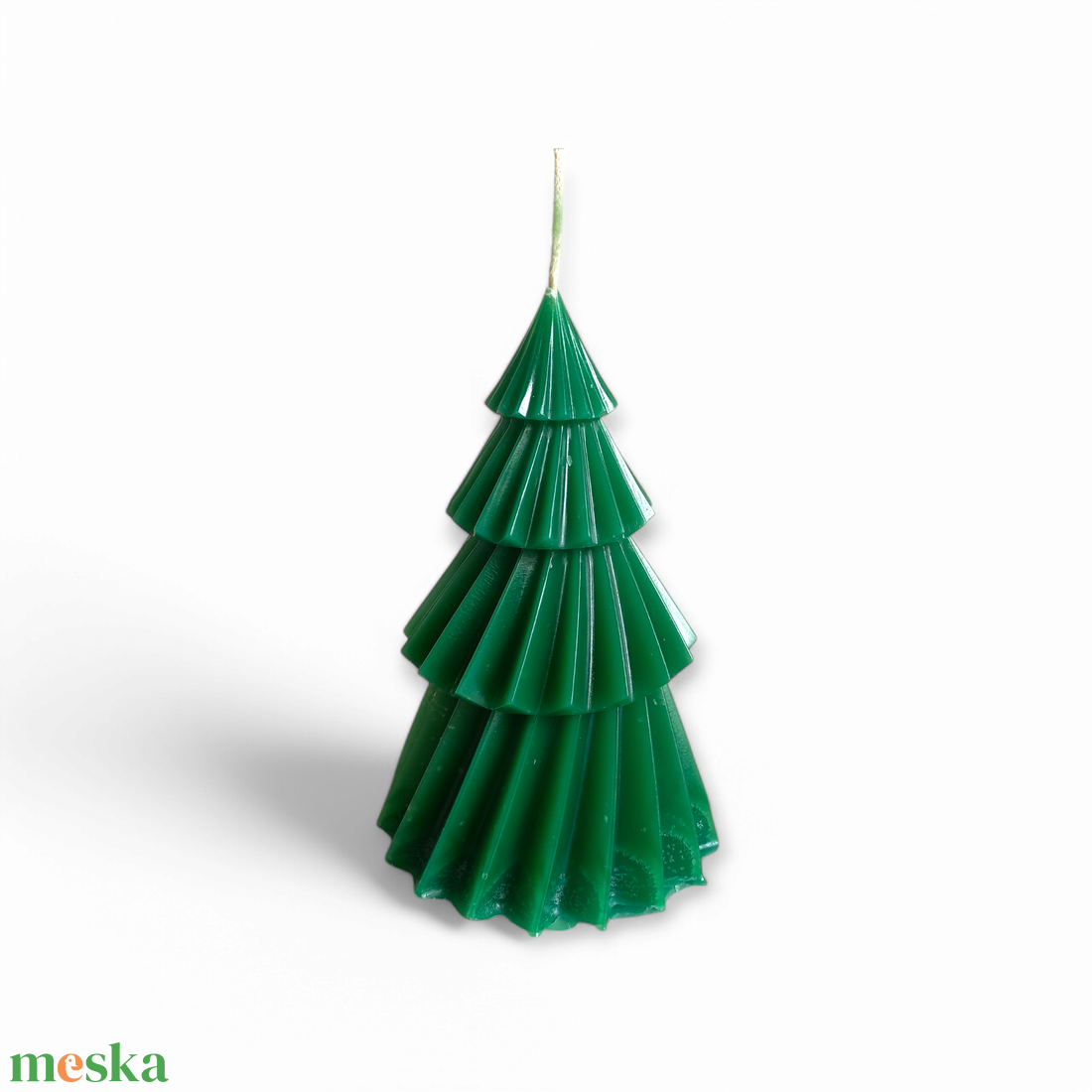 Csavart fenyőfa gyertya, nagyobb - karácsony - karácsonyi lakásdekoráció - karácsonyi illatgyertya, mécses - Meska.hu