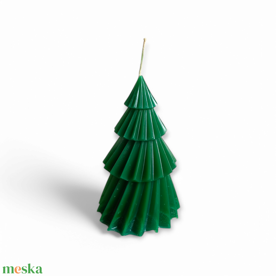 Csavart fenyőfa gyertya, nagyobb - karácsony - karácsonyi lakásdekoráció - karácsonyi illatgyertya, mécses - Meska.hu