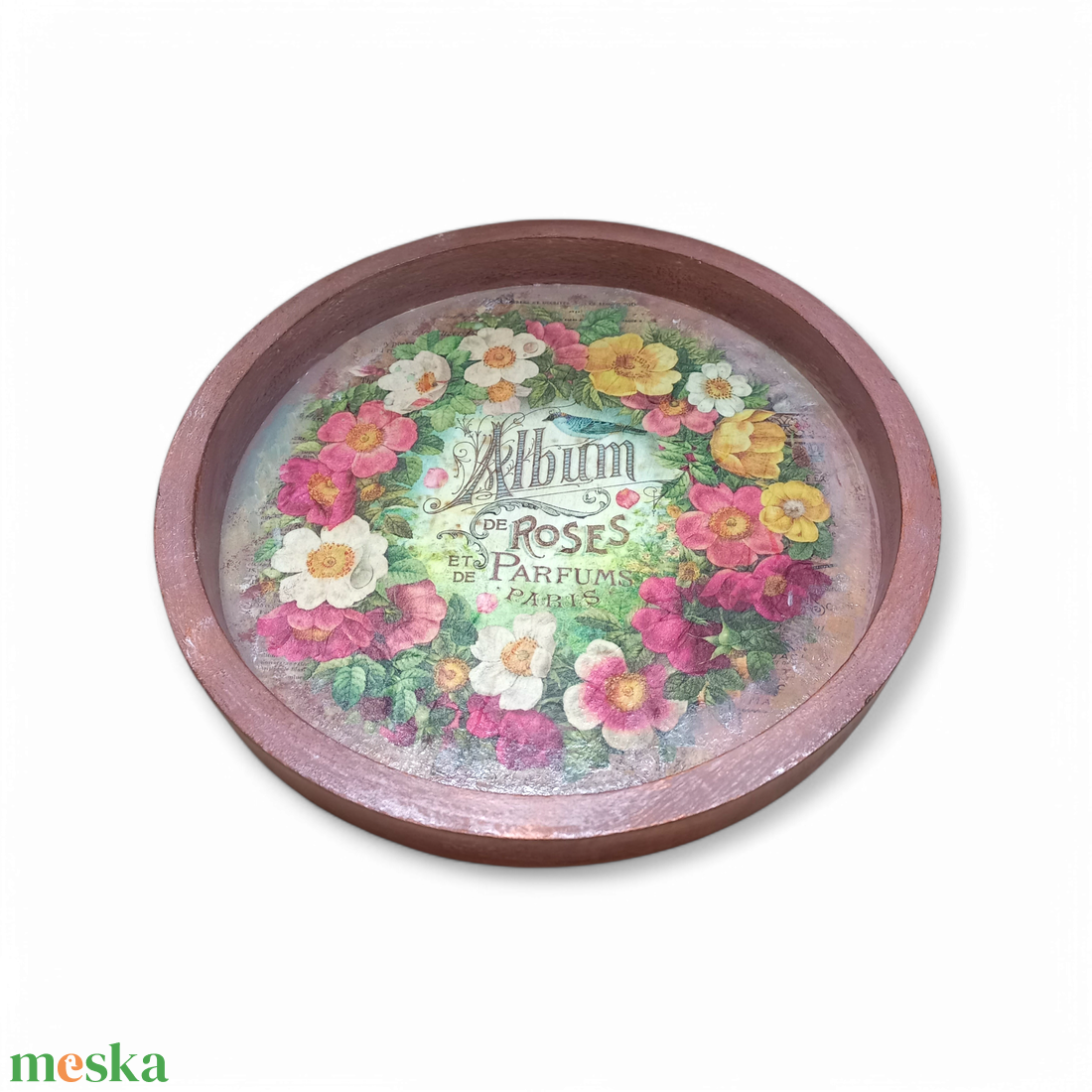Rózsás tálca - otthon & életmód - konyhafelszerelés, tálalás - tálalás - tálca - Meska.hu
