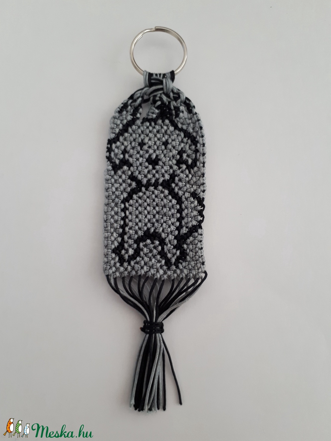 Kutyás kulcstartó szürke -  - Meska.hu