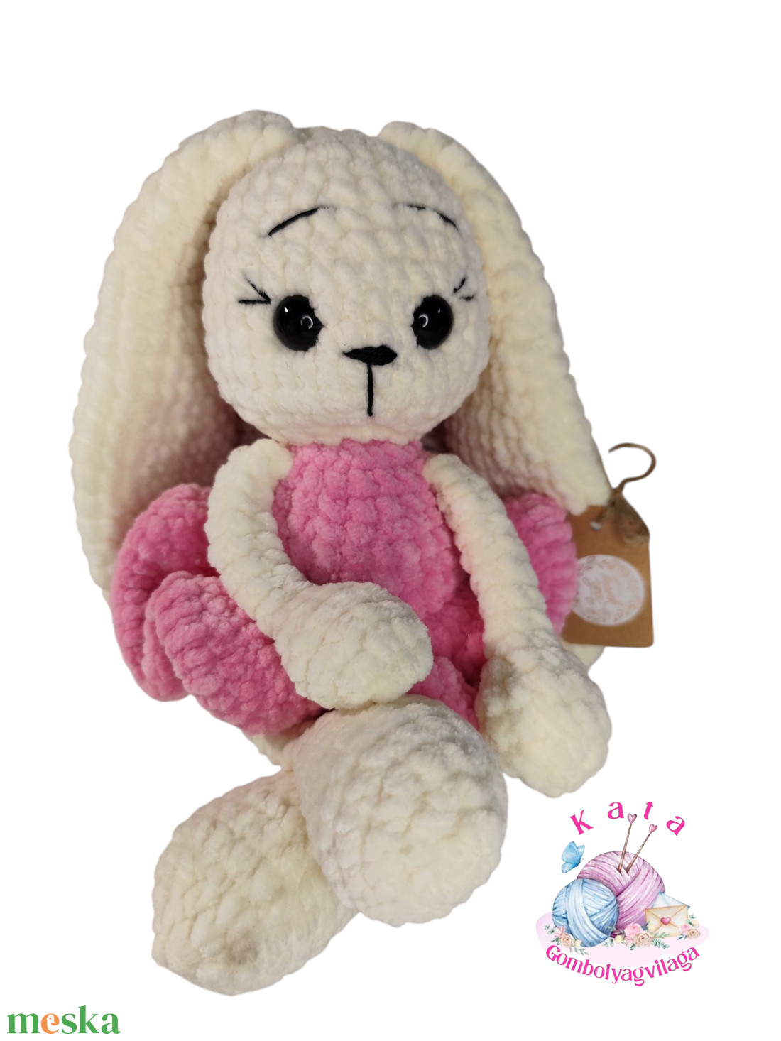 Horgolt nyuszi - játék & sport - plüssállat & játékfigura - nyuszi - Meska.hu